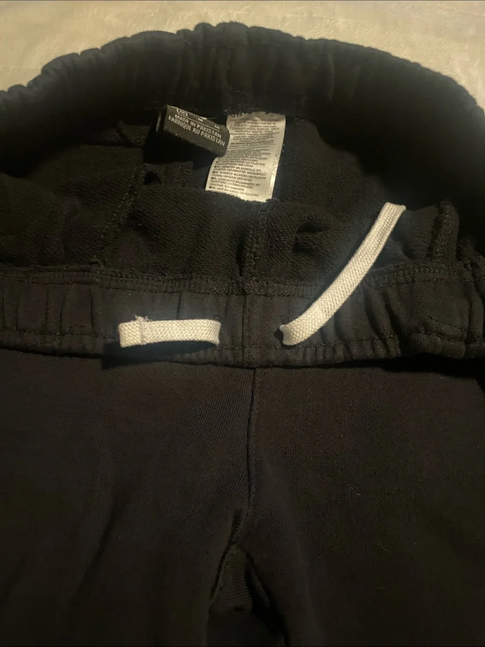 Men’s Black Athletic Shorts with White Nike Logo (630)